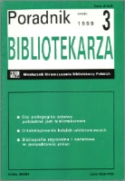Okładka Poradnik Bibliotekarza 1999, nr 3