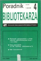 Okładka Poradnik Bibliotekarza 1999, nr 4