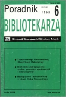 Okładka Poradnik Bibliotekarza 1999, nr 6