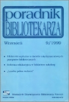 Okładka Poradnik Bibliotekarza 1999, nr 9