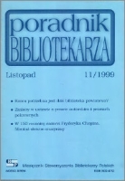 Okładka Poradnik Bibliotekarza 1999, nr 11