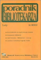 Okładka Poradnik Bibliotekarza 2000, nr 2