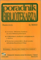 Okładka Poradnik Bibliotekarza 2000, nr 4