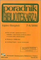 Okładka Poradnik Bibliotekarza 2000, nr 7-8