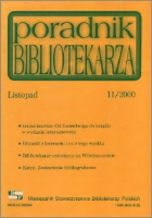 Okładka Poradnik Bibliotekarza 2000, nr 11