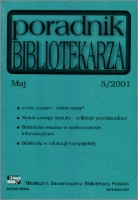 Okładka Poradnik Bibliotekarza 2001, nr 5