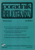 Okładka Poradnik Bibliotekarza 2001, nr 9