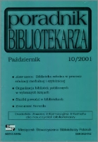Okładka Poradnik Bibliotekarza 2001, nr 10