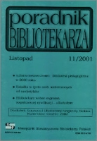 Okładka Poradnik Bibliotekarza 2001, nr 11