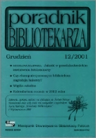 Okładka Poradnik Bibliotekarza 2001, nr 12