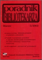 Okładka Poradnik Bibliotekarza 2002, nr 3