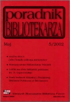 Okładka Poradnik Bibliotekarza 2002, nr 5