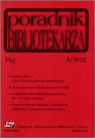 Okładka Poradnik Bibliotekarza 2002, nr 5
