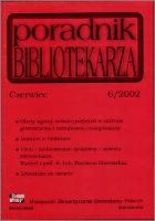Okładka Poradnik Bibliotekarza 2002, nr 6