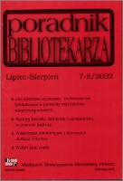 Okładka Poradnik Bibliotekarza 2002, nr 7-8