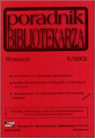 Okładka Poradnik Bibliotekarza 2002, nr 9
