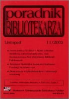 Okładka Poradnik Bibliotekarza 2002, nr 11