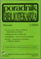 Okładka Poradnik Bibliotekarza 2003, nr 1