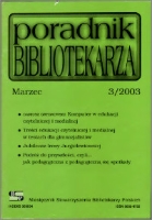 Okładka Poradnik Bibliotekarza 2003, nr 3