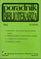 Okładka Poradnik Bibliotekarza 2003, nr 5