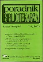 Poradnik Bibliotekarza 2003, nr 7-8