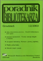 Okładka Poradnik Bibliotekarza 2003, nr 12