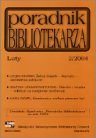 Okładka Poradnik Bibliotekarza 2004, nr 2