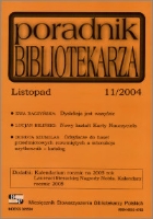 Okładka Poradnik Bibliotekarza 2004, nr 11