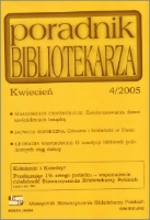 Okładka Poradnik Bibliotekarza 2005, nr 4