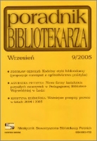 Poradnik Bibliotekarza 2005, nr 9