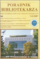 Okładka Poradnik Bibliotekarza 2007, nr 7-8