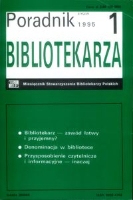 Okładka Poradnik Bibliotekarza 1995, nr 1