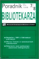 Okładka Poradnik Bibliotekarza 1995, nr 7-8