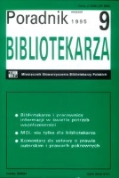 Okładka Poradnik Bibliotekarza 1995, nr 9