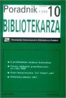 Okładka Poradnik Bibliotekarza 1995, nr 10
