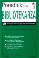 Okładka Poradnik Bibliotekarza 1996, nr 1