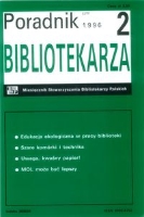 Okładka Poradnik Bibliotekarza 1996, nr 2
