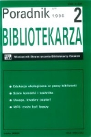 Okładka Poradnik Bibliotekarza 1996, nr 2