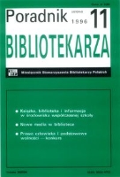 Okładka Poradnik Bibliotekarza 1996, nr 11