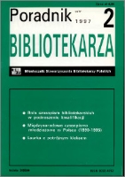 Okładka Poradnik Bibliotekarza 1997, nr 2