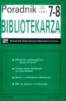 Okładka Poradnik Bibliotekarza 1997, nr 7-8