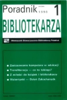 Okładka Poradnik Bibliotekarza 1998, nr 1