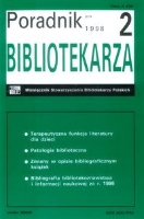 Okładka Poradnik Bibliotekarza 1998, nr 2