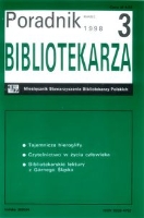 Okładka Poradnik Bibliotekarza 1998, nr 3