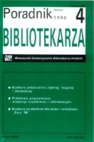 Okładka Poradnik Bibliotekarza 1998, nr 4