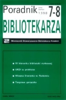 Okładka Poradnik Bibliotekarza 1998, nr 7-8