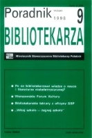 Okładka Poradnik Bibliotekarza 1998, nr 9
