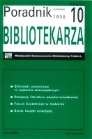 Okładka Poradnik Bibliotekarza 1998, nr 10