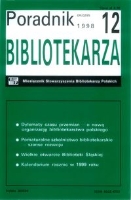 Okładka Poradnik Bibliotekarza 1998, nr 12