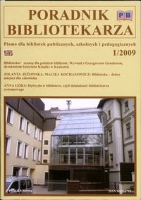 Okładka Poradnik Bibliotekarza 2009, nr 1